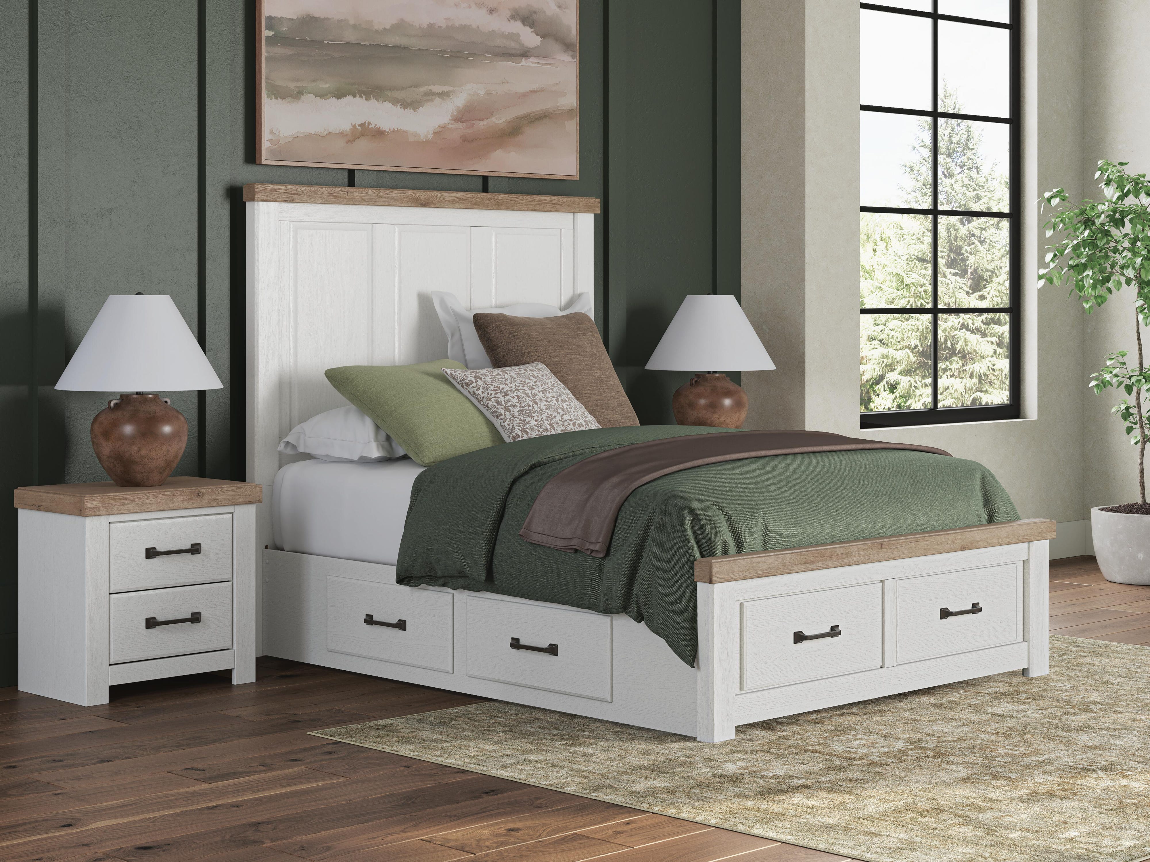 Savonport Panel Storage Bed, Dresser and Nightstand