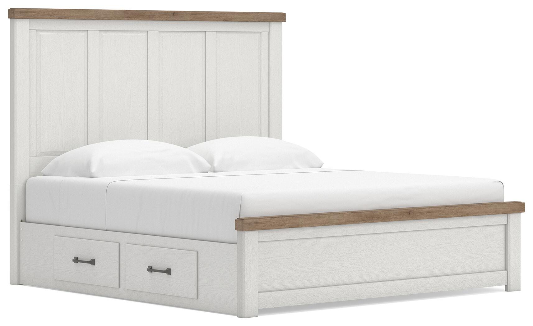 Savonport Panel Bed with Storage, Dresser, Mirror and Chest