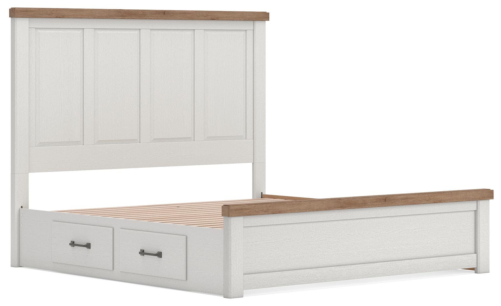 Savonport Panel Bed with Storage, Dresser, Mirror and Chest