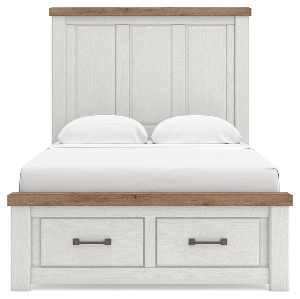 Savonport Panel Storage Bed. Dresser, Mirror and Nightstand