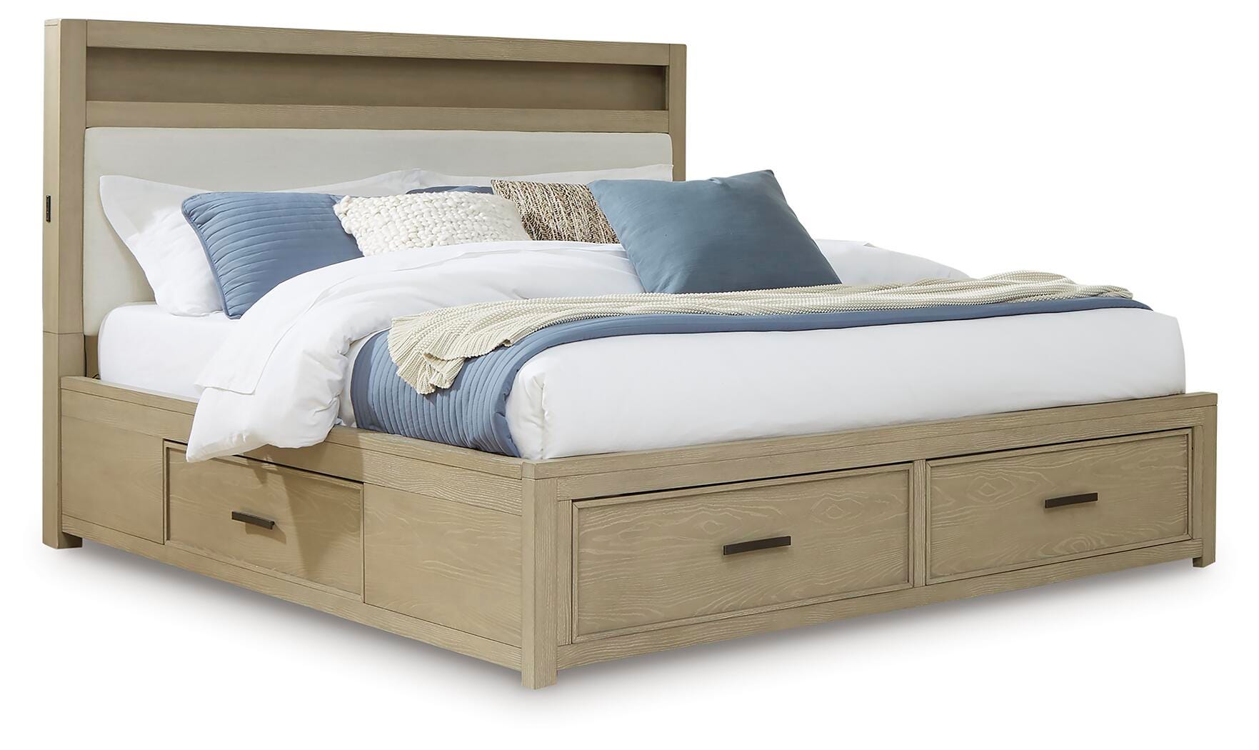 Calmoro Bookcase Bed, Dresser and Mirror