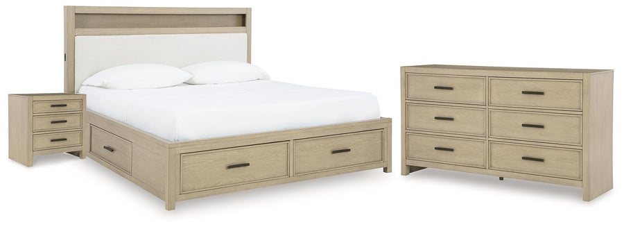 Calmoro Bookcase Bed with Dresser and Nightstand