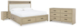 Calmoro Bookcase Bed with Dresser and Nightstand