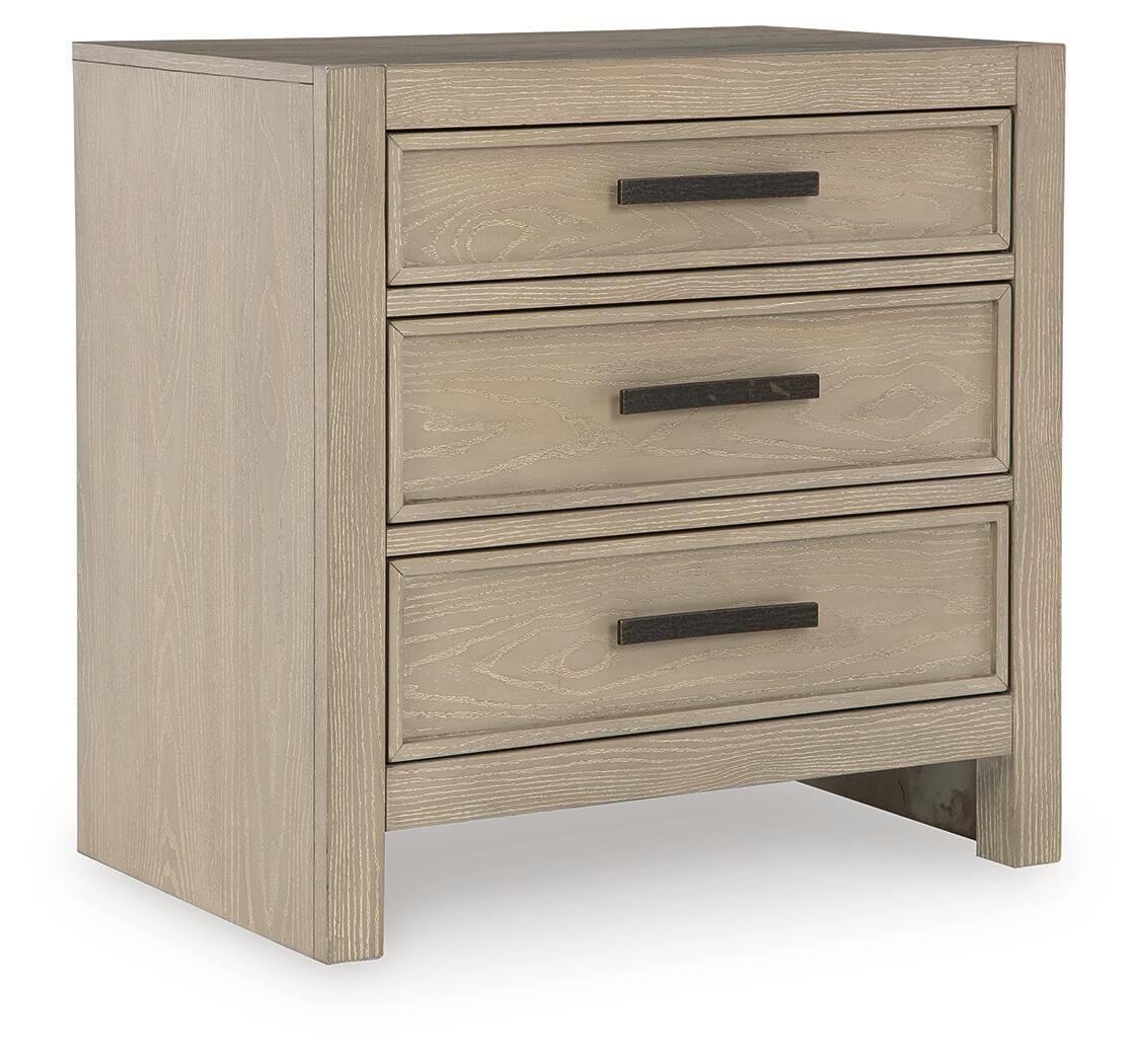 Calmoro Bookcase Bed with Mirrored Dresser and 2 Nightstands