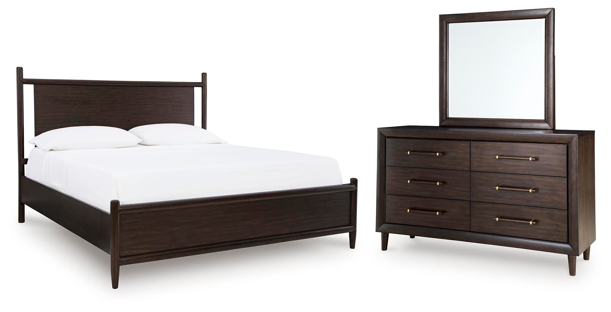 Dantenton Panel Bed, Dresser and Mirror