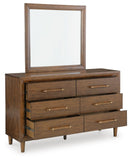 Lyncott Upholstered Bed, Dresser, Mirror and 2 Nightstands