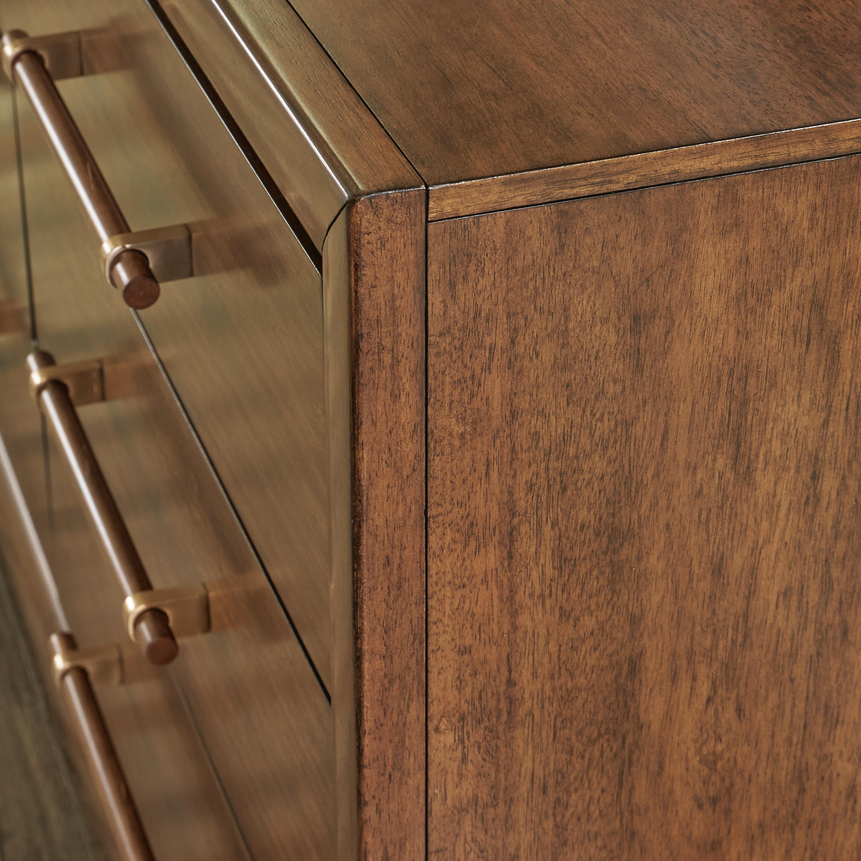 Lyncott Upholstered Bed with Dresser and Nightstand