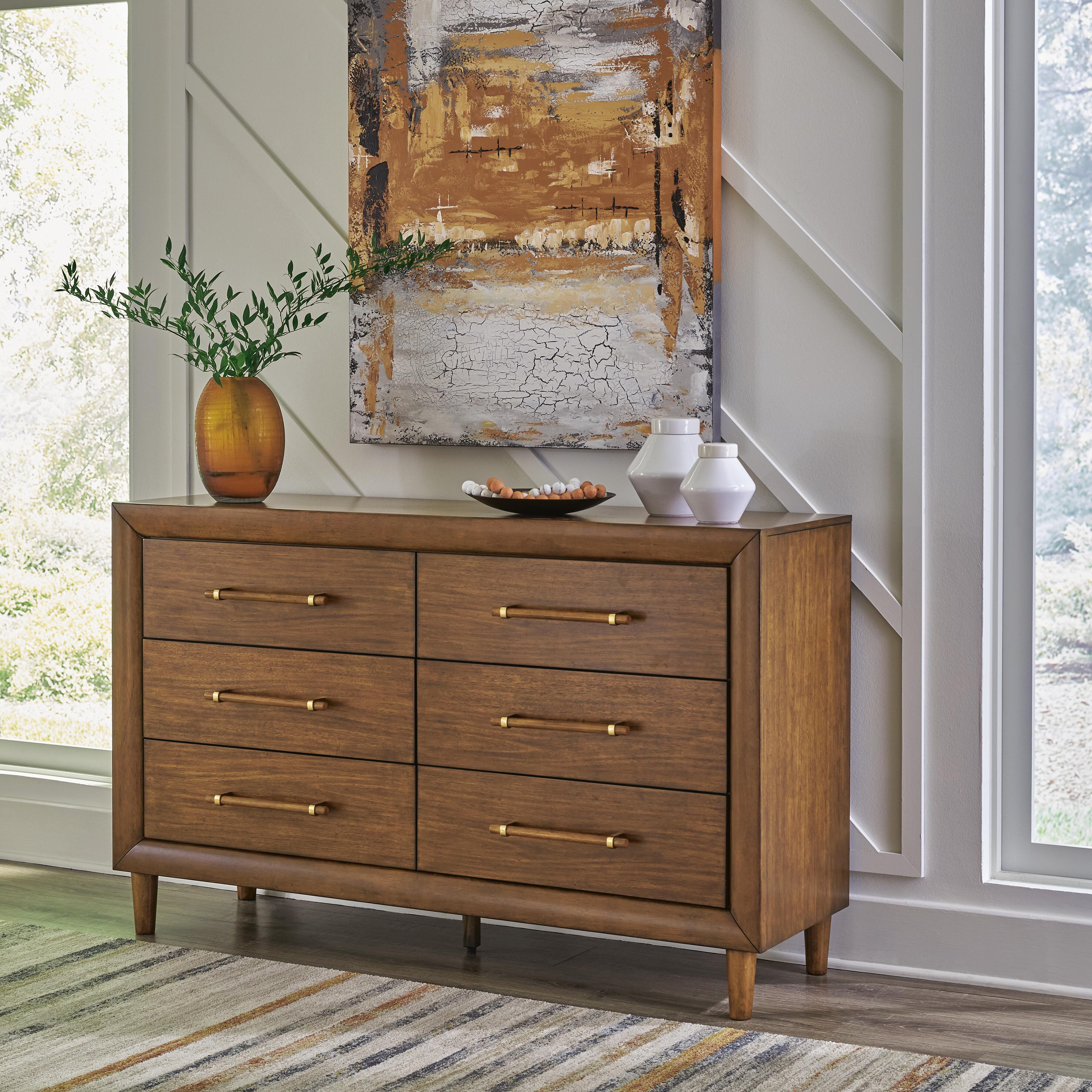 Lyncott Upholstered Bed with Dresser and 2 Nightstands
