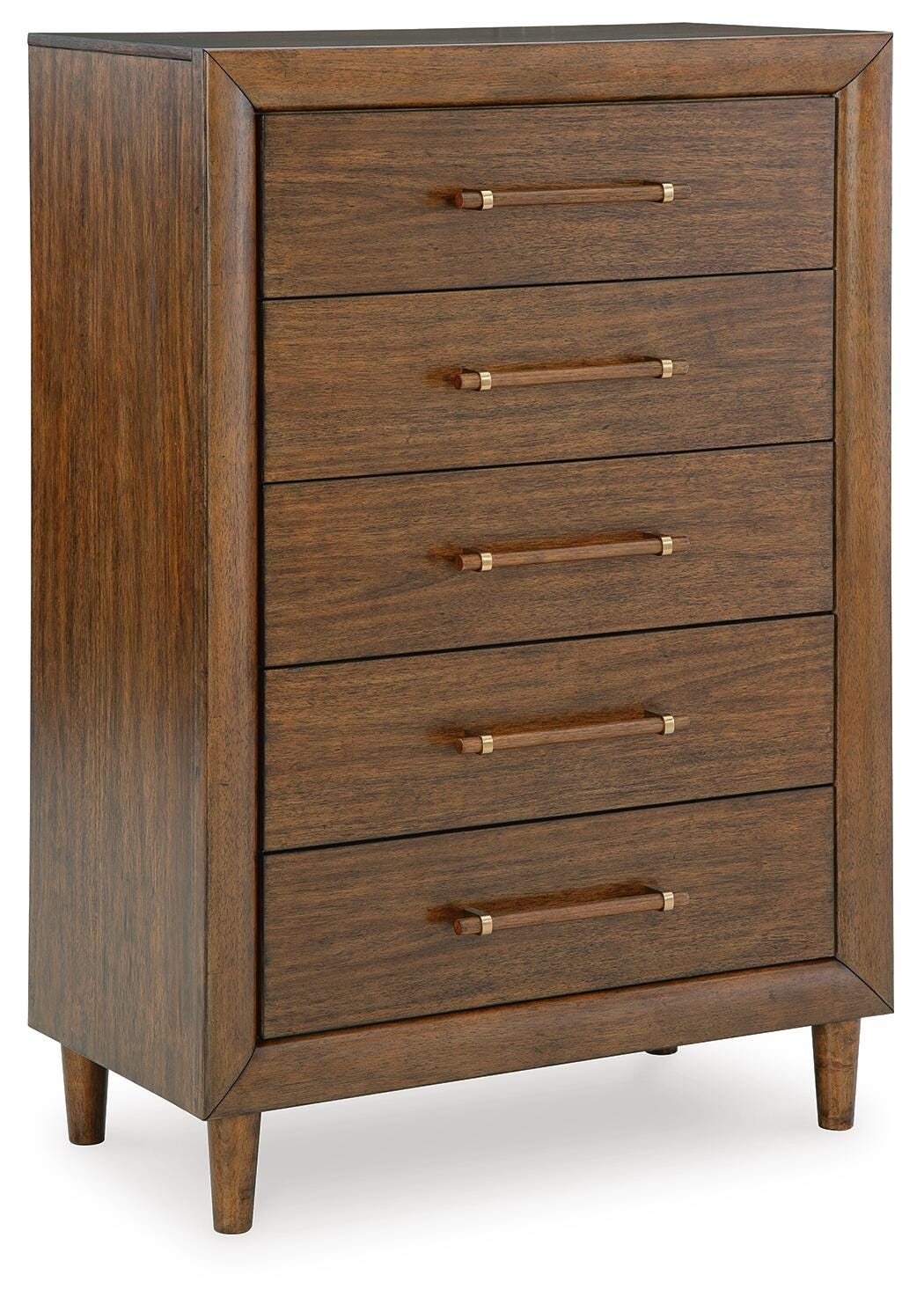 Lyncott Upholstered Panel Bed, Dresser, Mirror and Chest