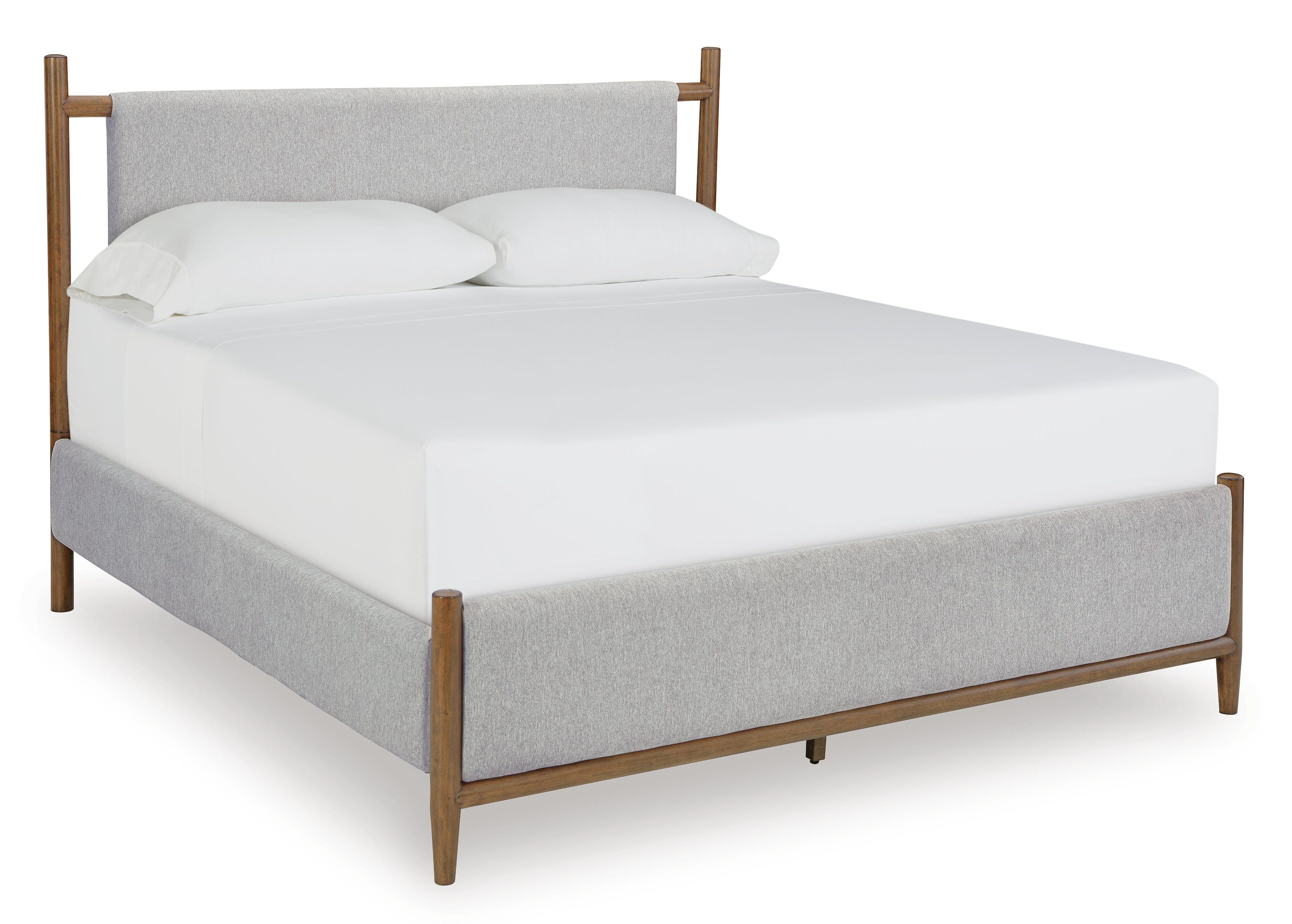 Lyncott Upholstered Panel Bed, Dresser, Mirror, Chest and Nightstand