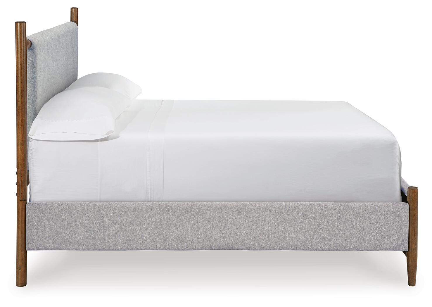 Lyncott Upholstered Panel Bed and 2 Nightstands
