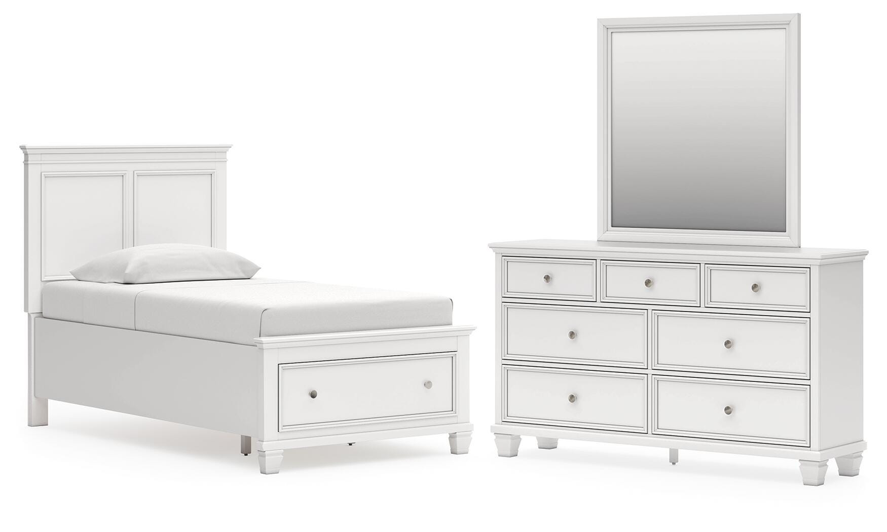 Fortman Panel Storage Bed, Dresser and Mirror