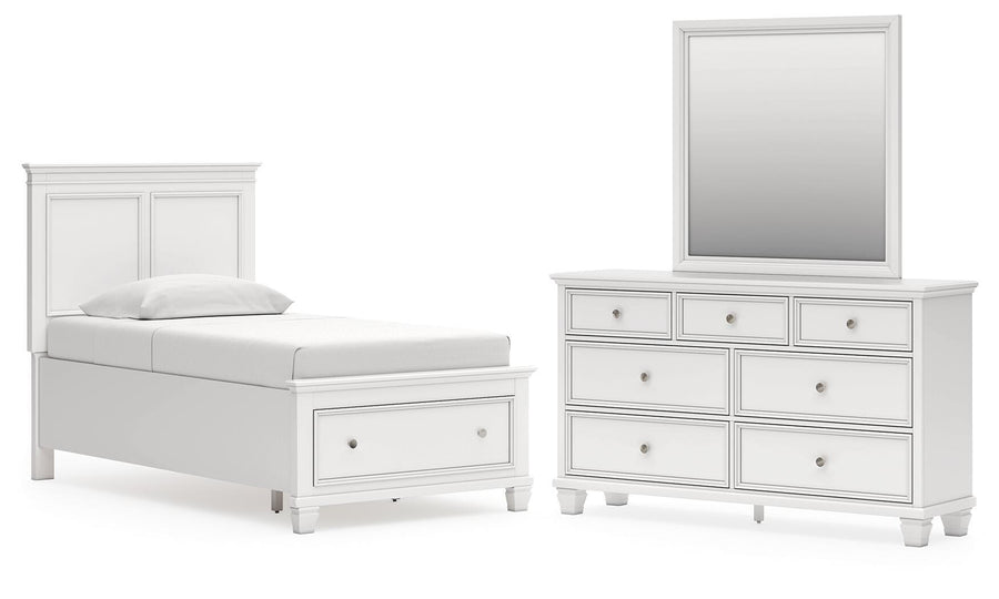 Fortman Panel Storage Bed, Dresser and Mirror