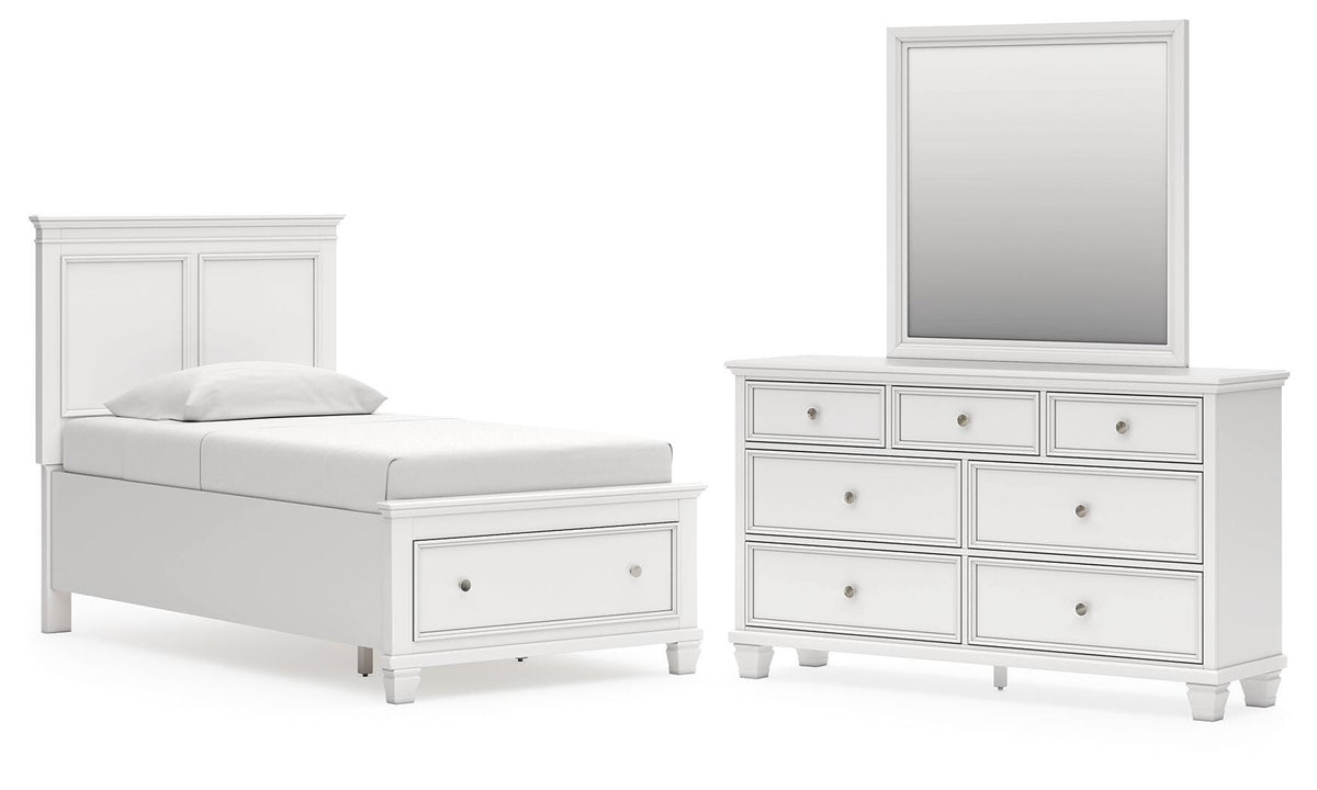 Fortman Panel Storage Bed, Dresser and Mirror