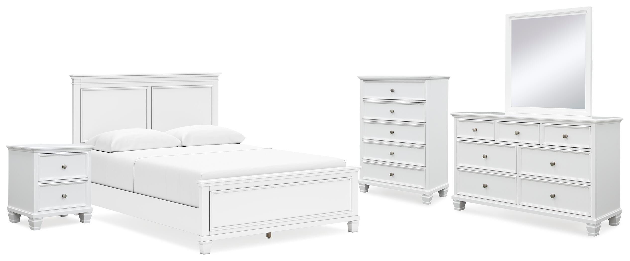 Fortman Panel Bed, Dresser, Mirror, Chest and Nightstand