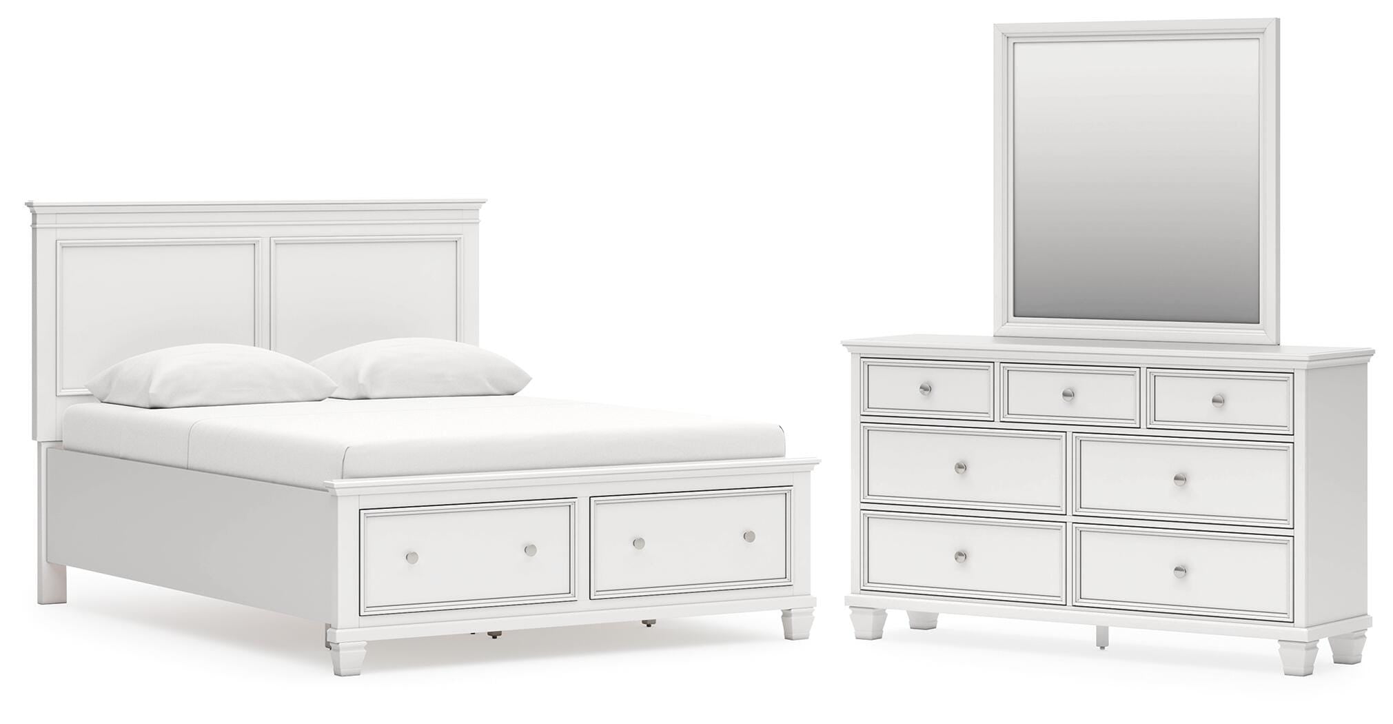 Fortman Panel Storage Bed, Dresser and Mirror