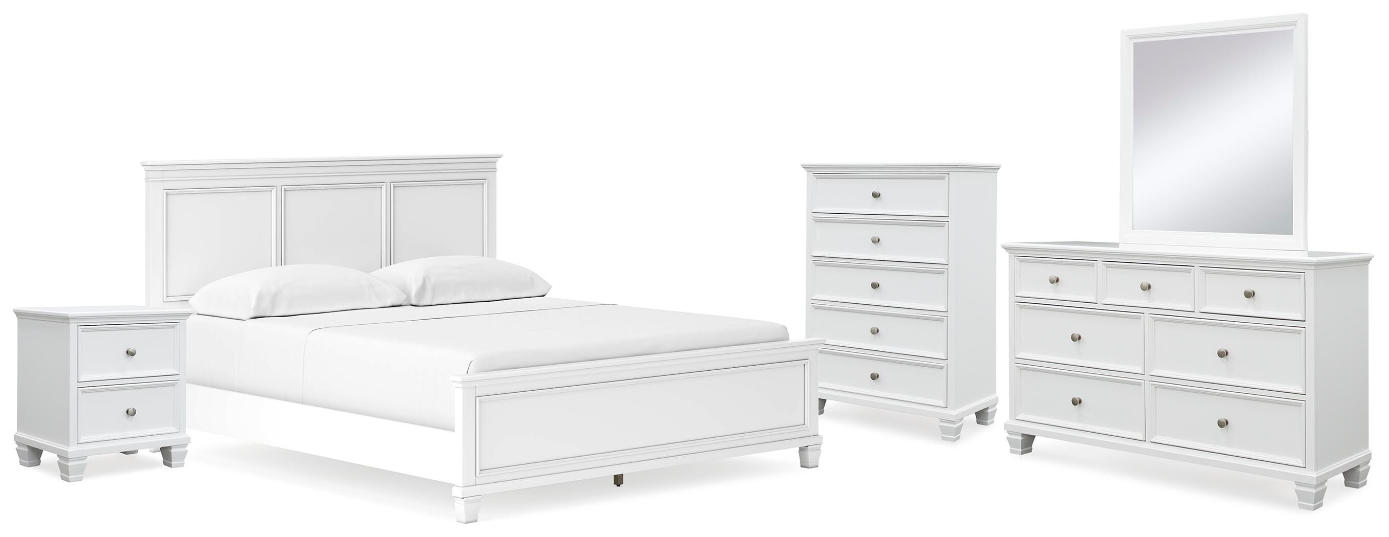 Fortman Panel Bed, Dresser, Mirror, Chest and Nightstand