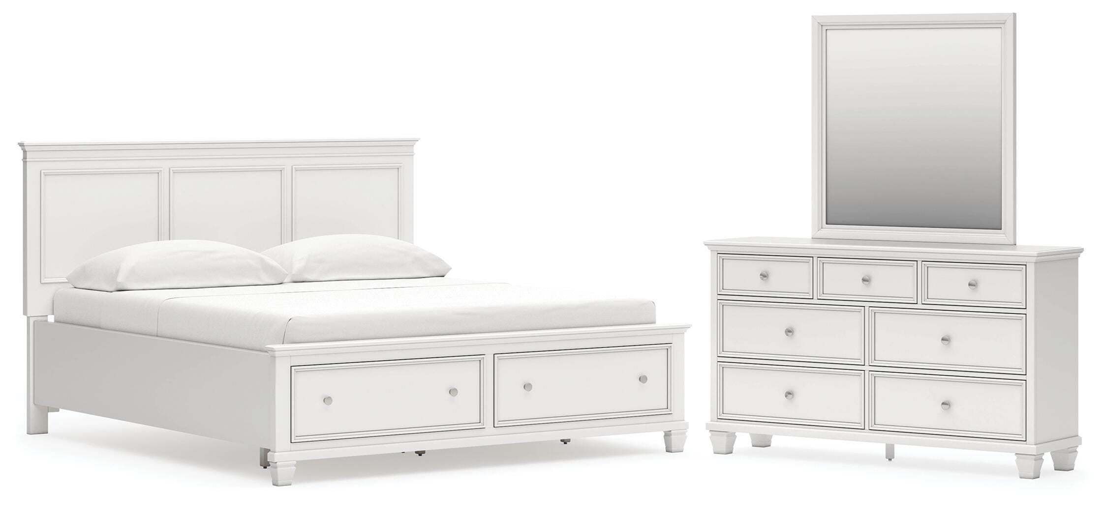 Fortman Panel Storage Bed, Dresser and Mirror