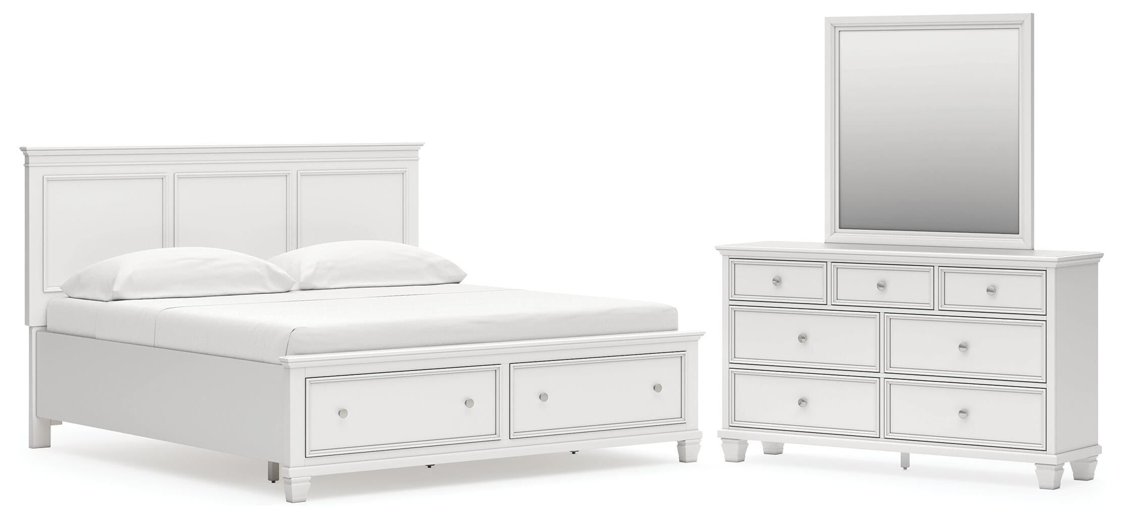 Fortman Panel Storage Bed, Dresser and Mirror