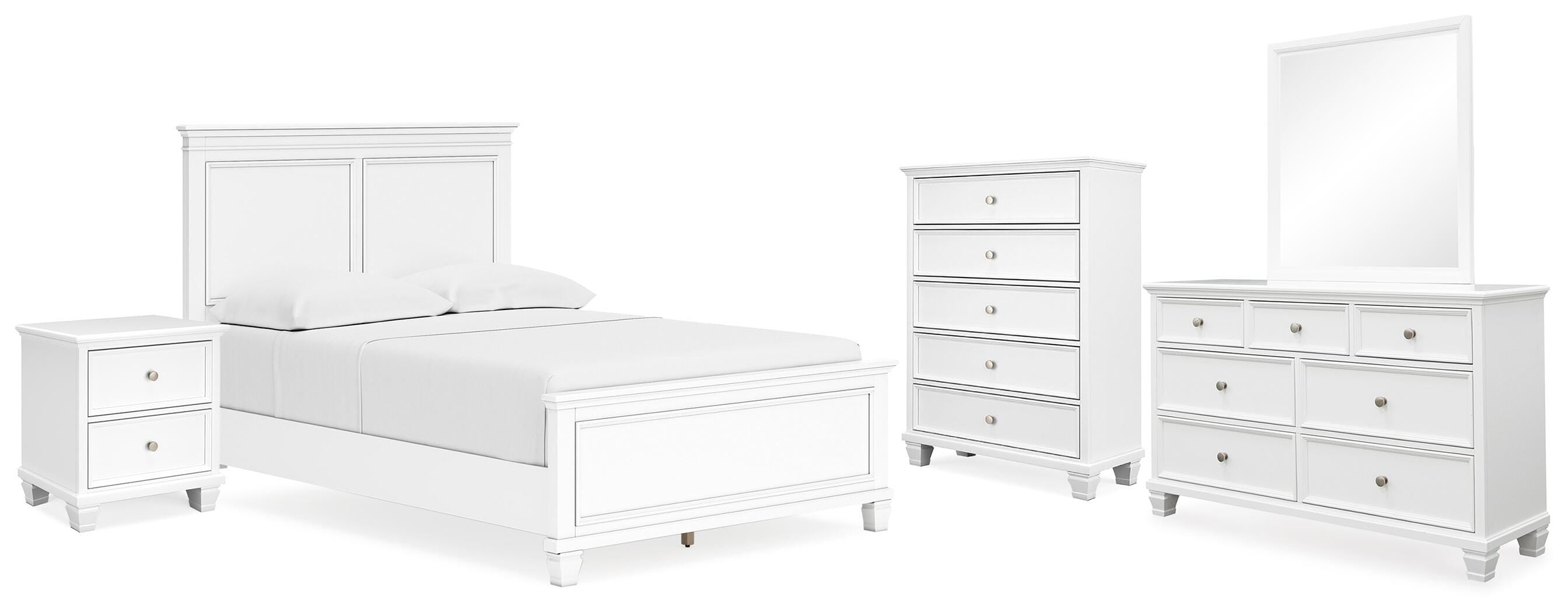 Fortman Panel Bed, Dresser, Mirror, Chest and Nightstand