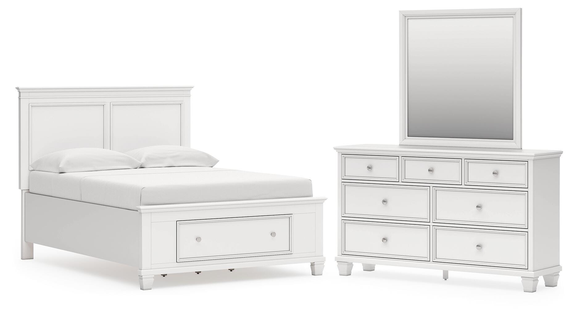 Fortman Panel Storage Bed, Dresser and Mirror