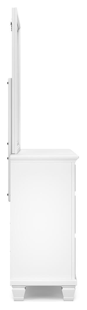 Fortman Panel Bed with Mirrored Dresser and Nightstand