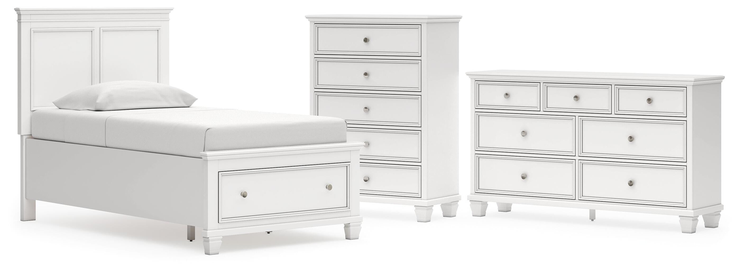 Fortman Panel Storage Bed, Dresser and Chest