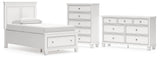 Fortman Panel Storage Bed, Dresser and Chest