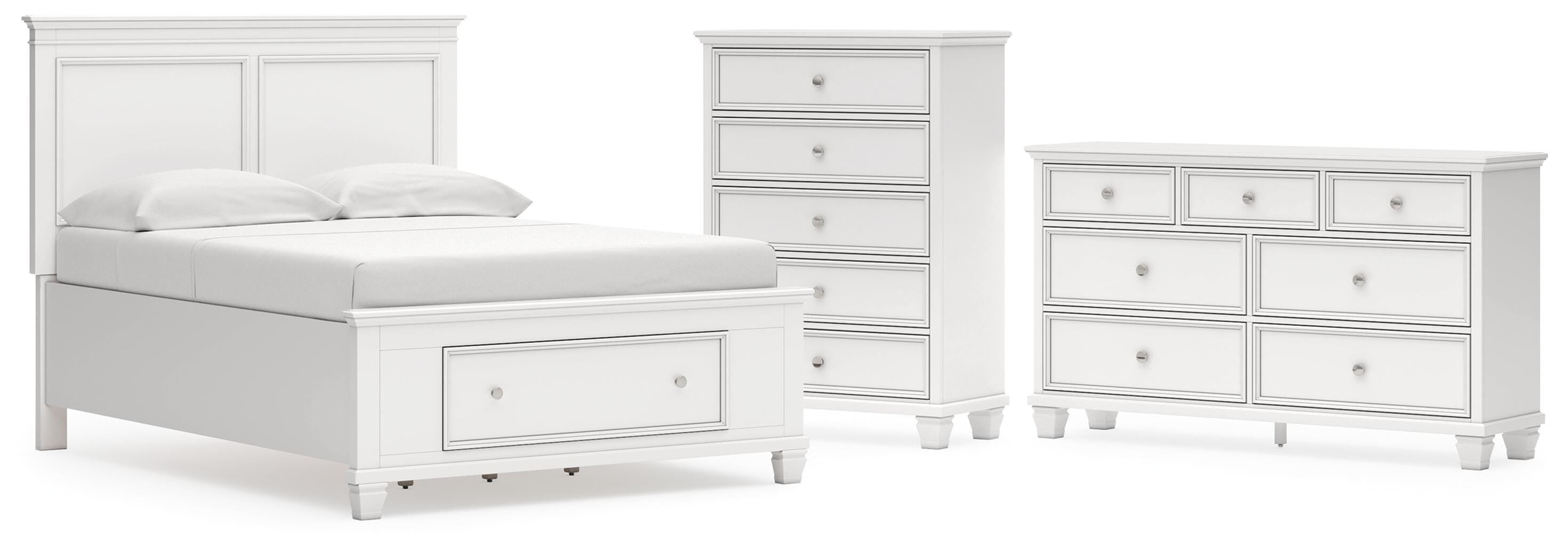 Fortman Panel Storage Bed, Dresser and Chest