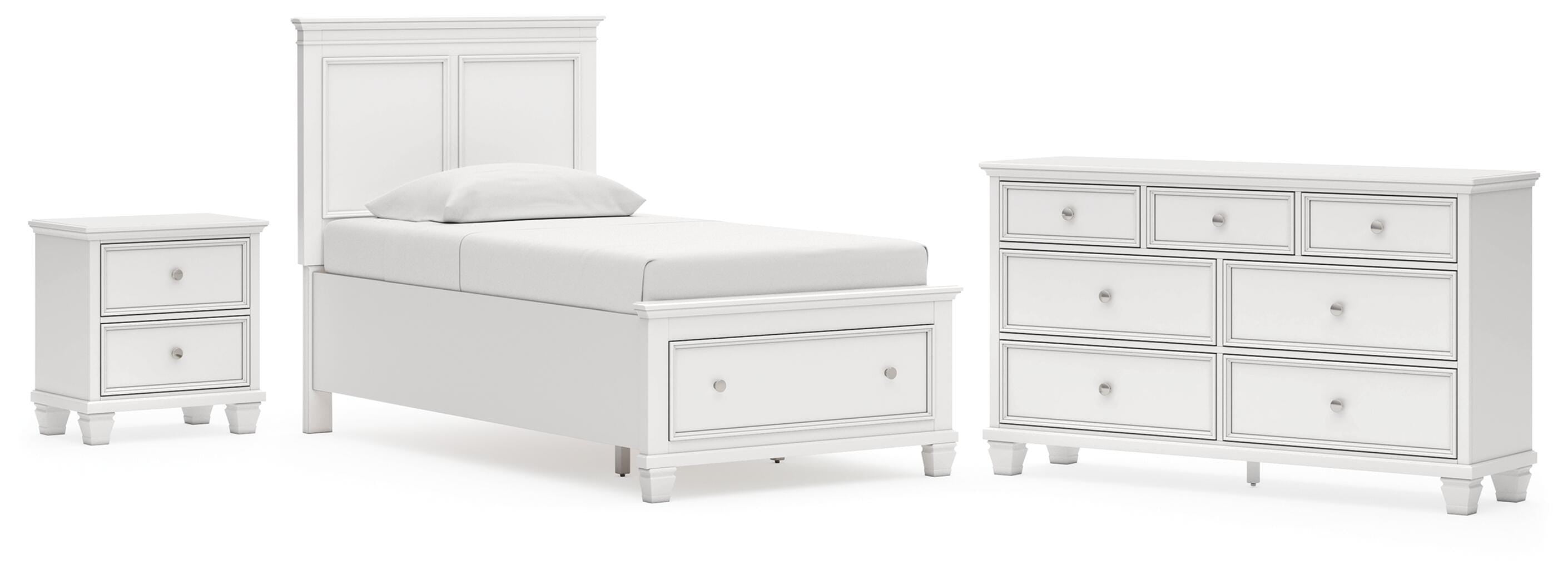 Fortman Panel Storage Bed, Dresser and Nightstand