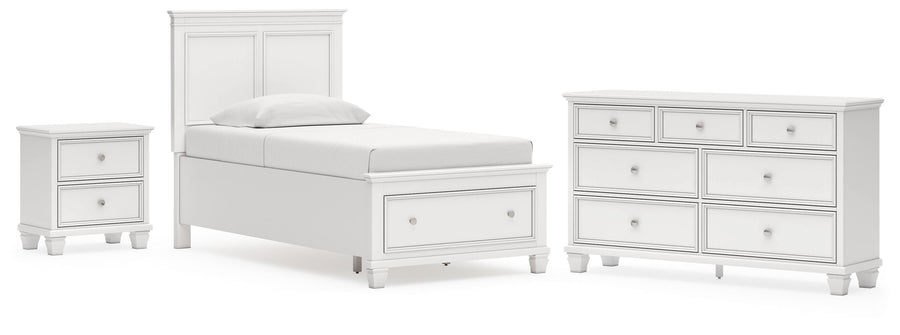 Fortman Panel Storage Bed, Dresser and Nightstand