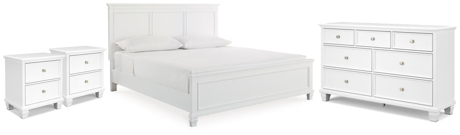 Fortman Panel Bed, Dresser and 2 Nightstands