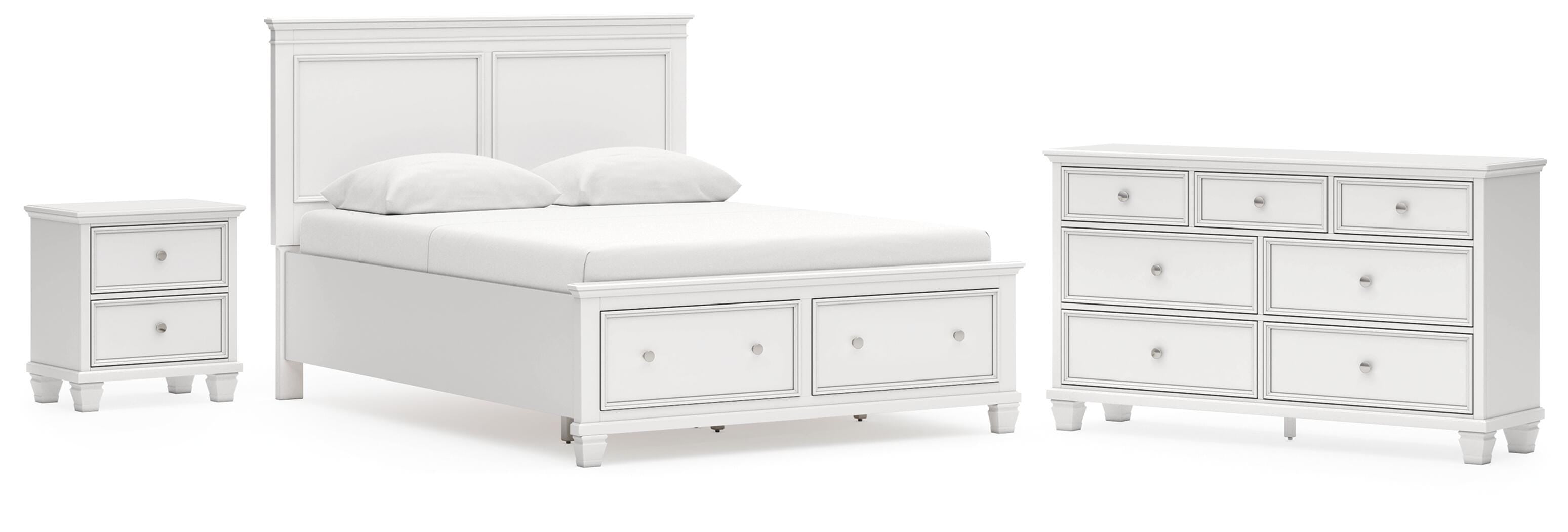 Fortman Panel Storage Bed, Dresser and Nightstand