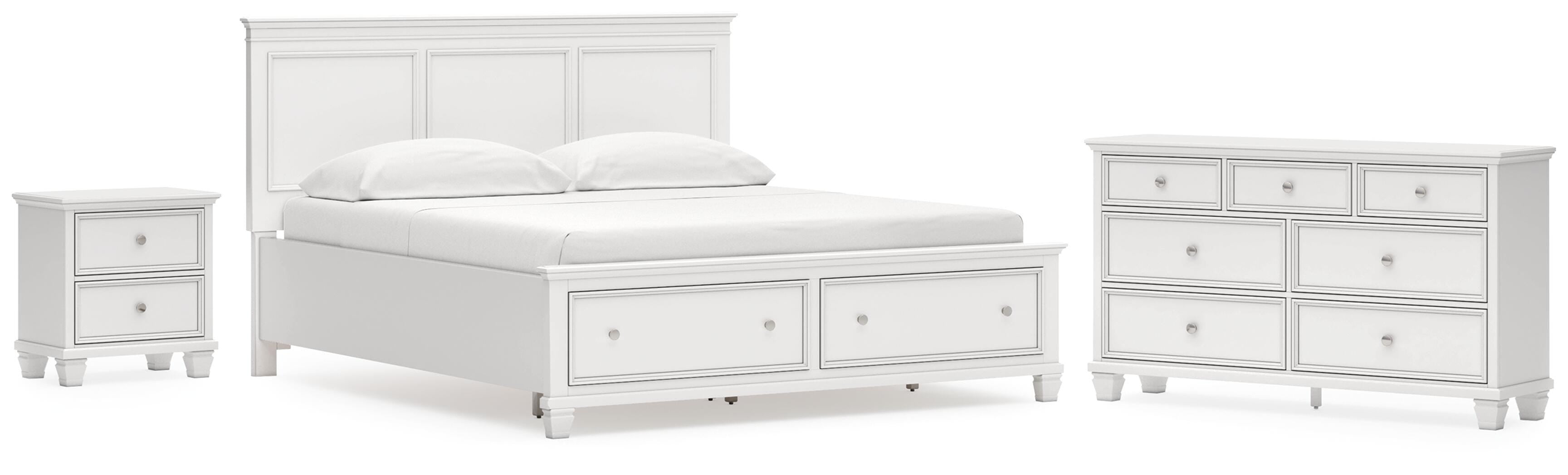 Fortman Panel Storage Bed, Dresser and Nightstand