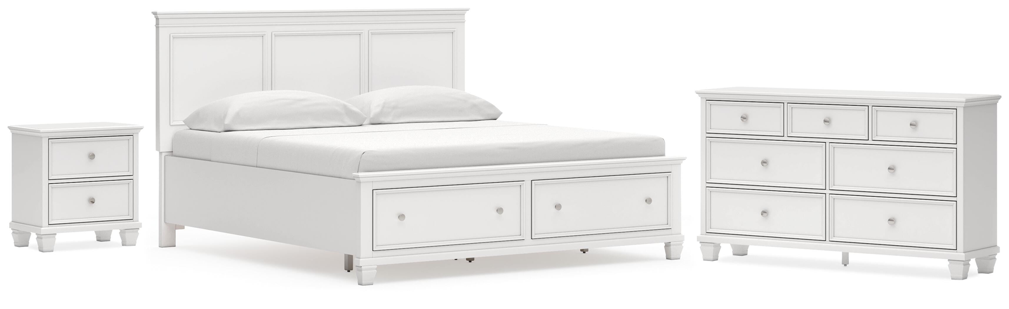 Fortman Panel Storage Bed, Dresser and Nightstand