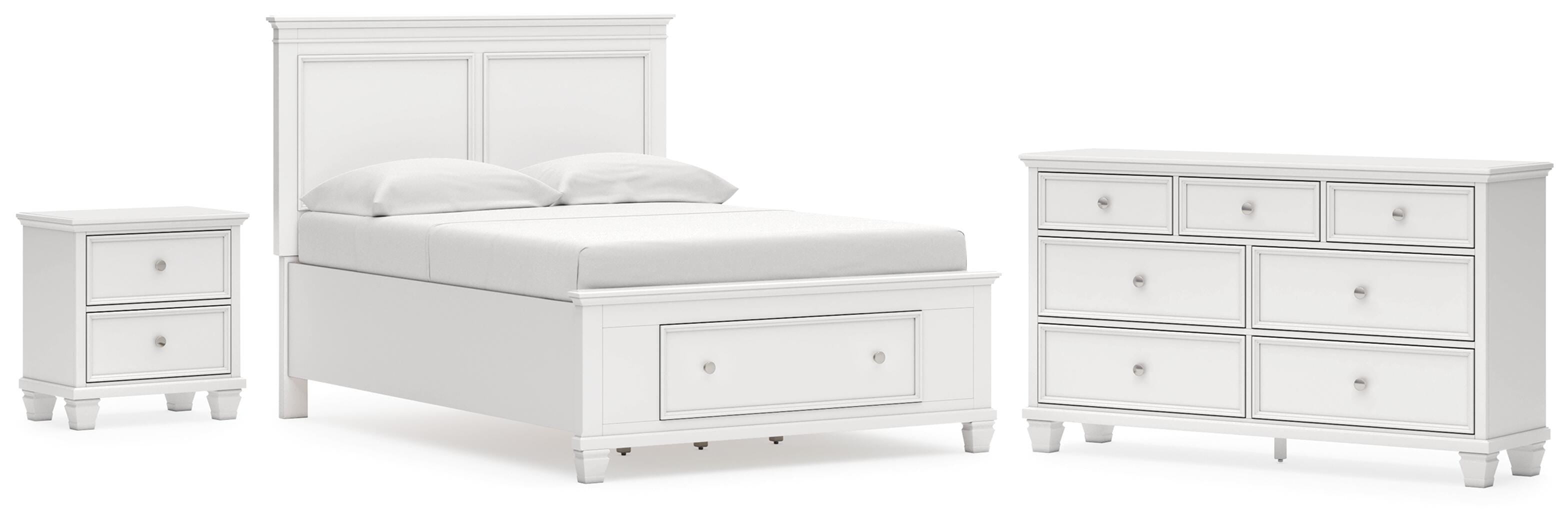 Fortman Panel Storage Bed, Dresser and Nightstand