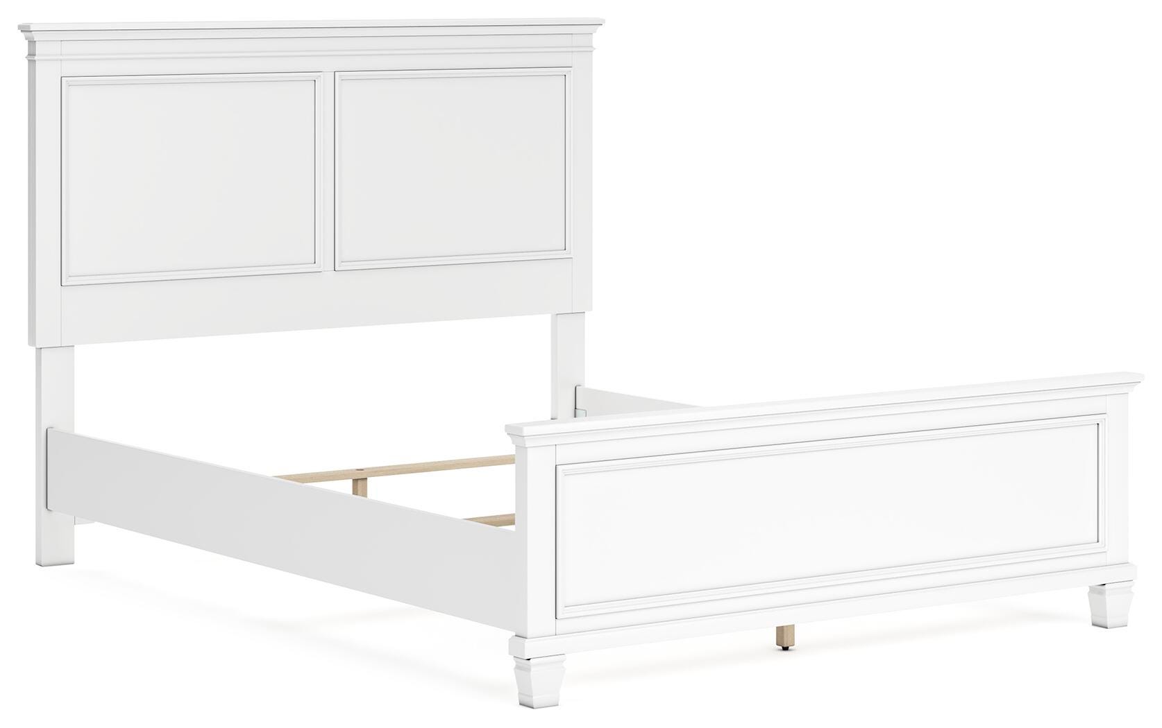 Fortman Panel Bed with Mirrored Dresser and Chest