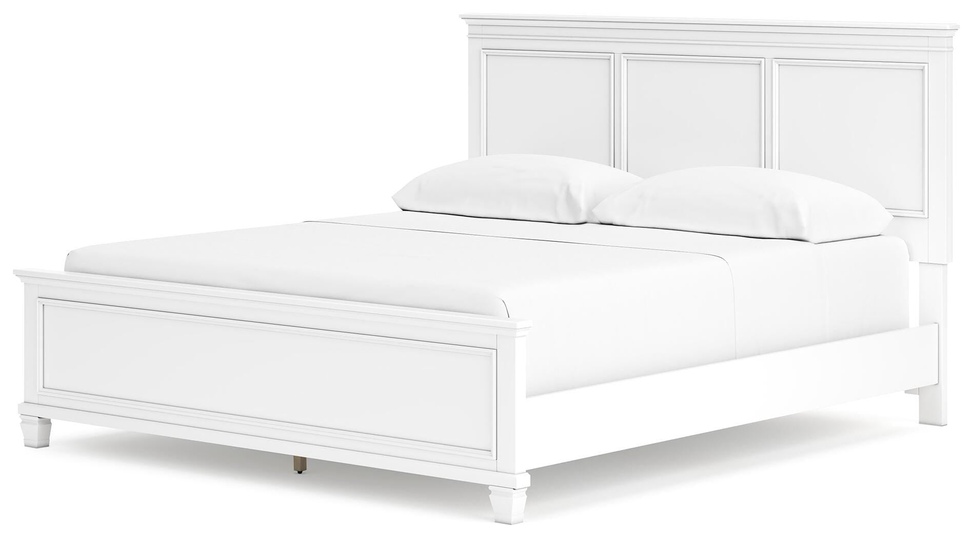 Fortman Panel Bed with Mirrored Dresser and Nightstand