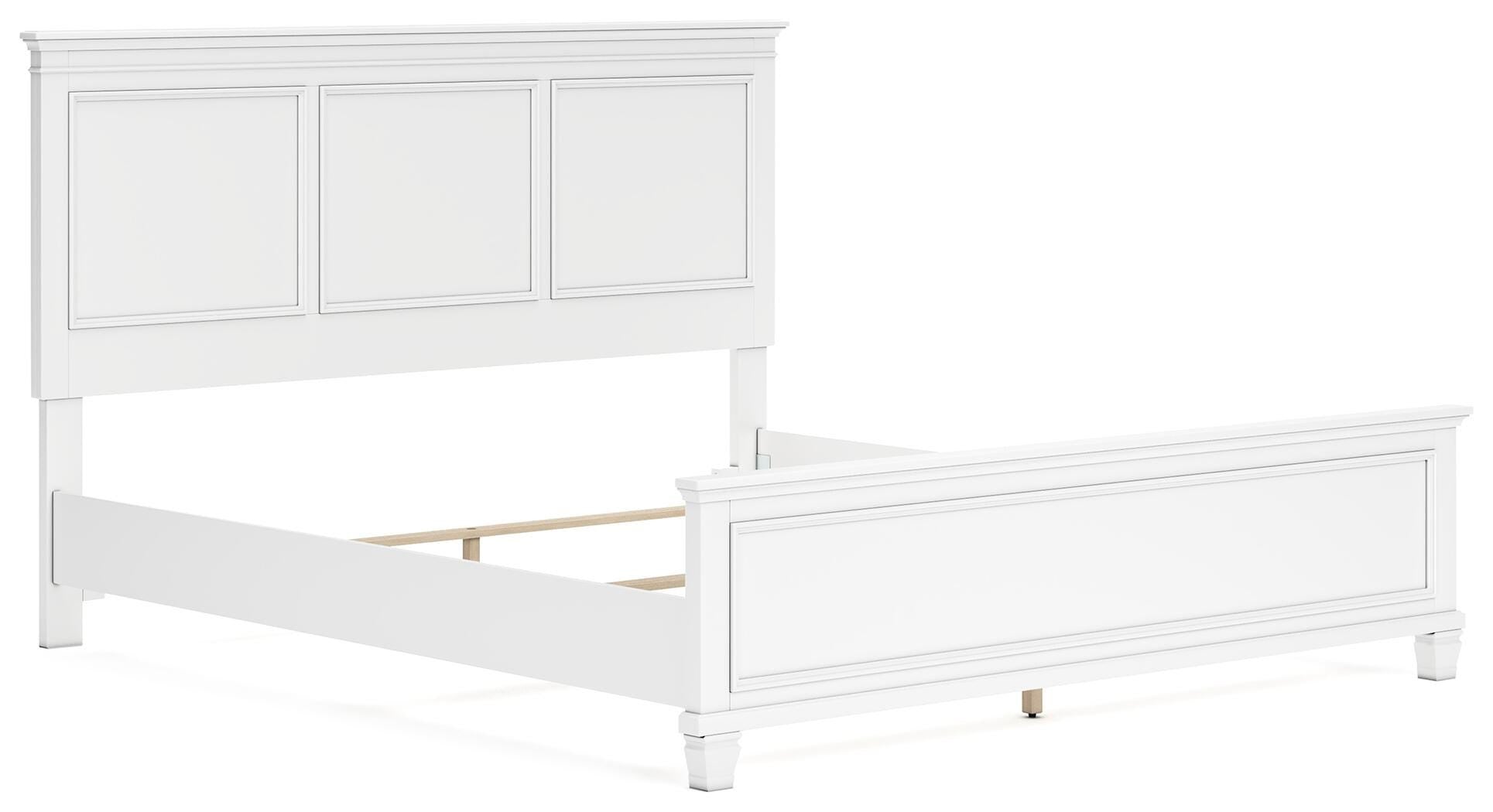 Fortman Panel Bed with Mirrored Dresser and Nightstand