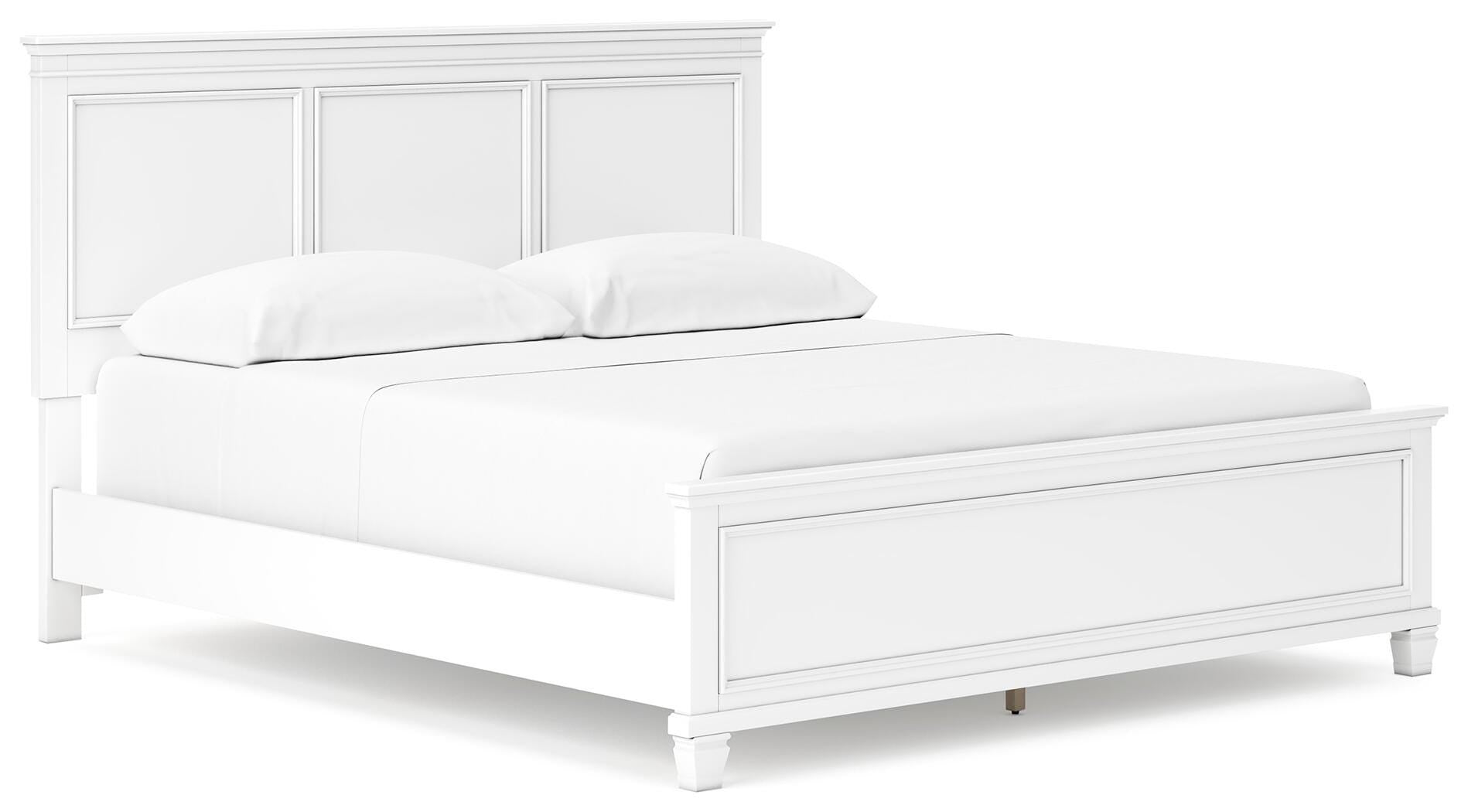 Fortman Panel Bed with Mirrored Dresser, Chest and 2 Nightstands