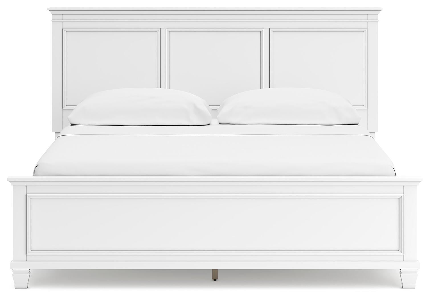 Fortman Panel Bed with Mirrored Dresser and Chest