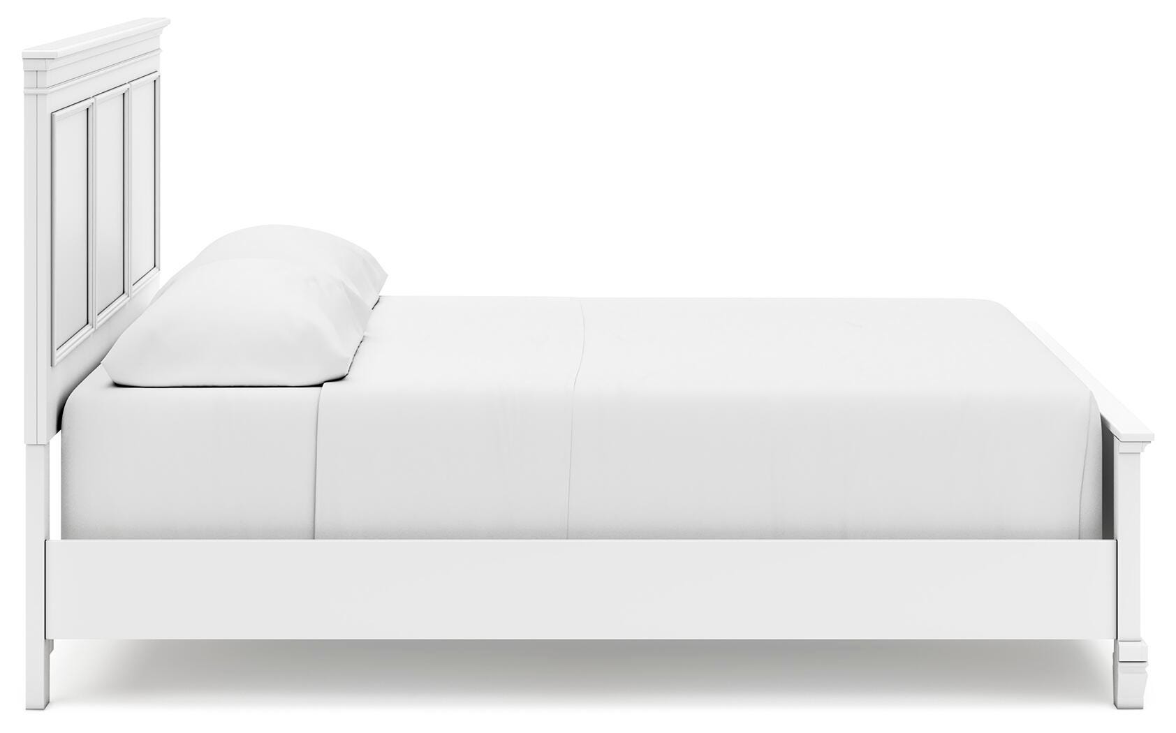 Fortman Panel Bed with Mirrored Dresser and 2 Nightstands