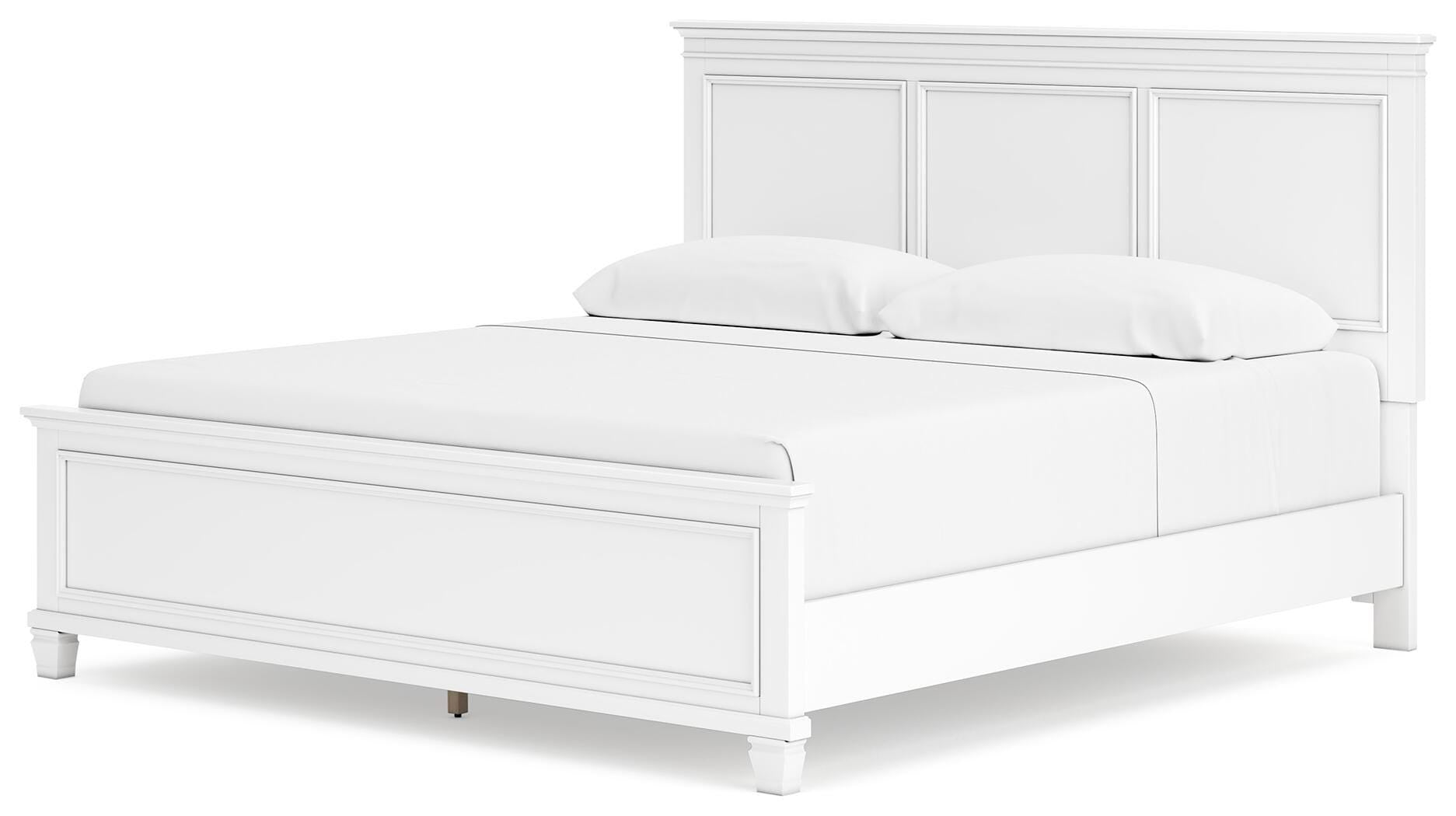 Fortman Panel Bed with Mirrored Dresser and Chest