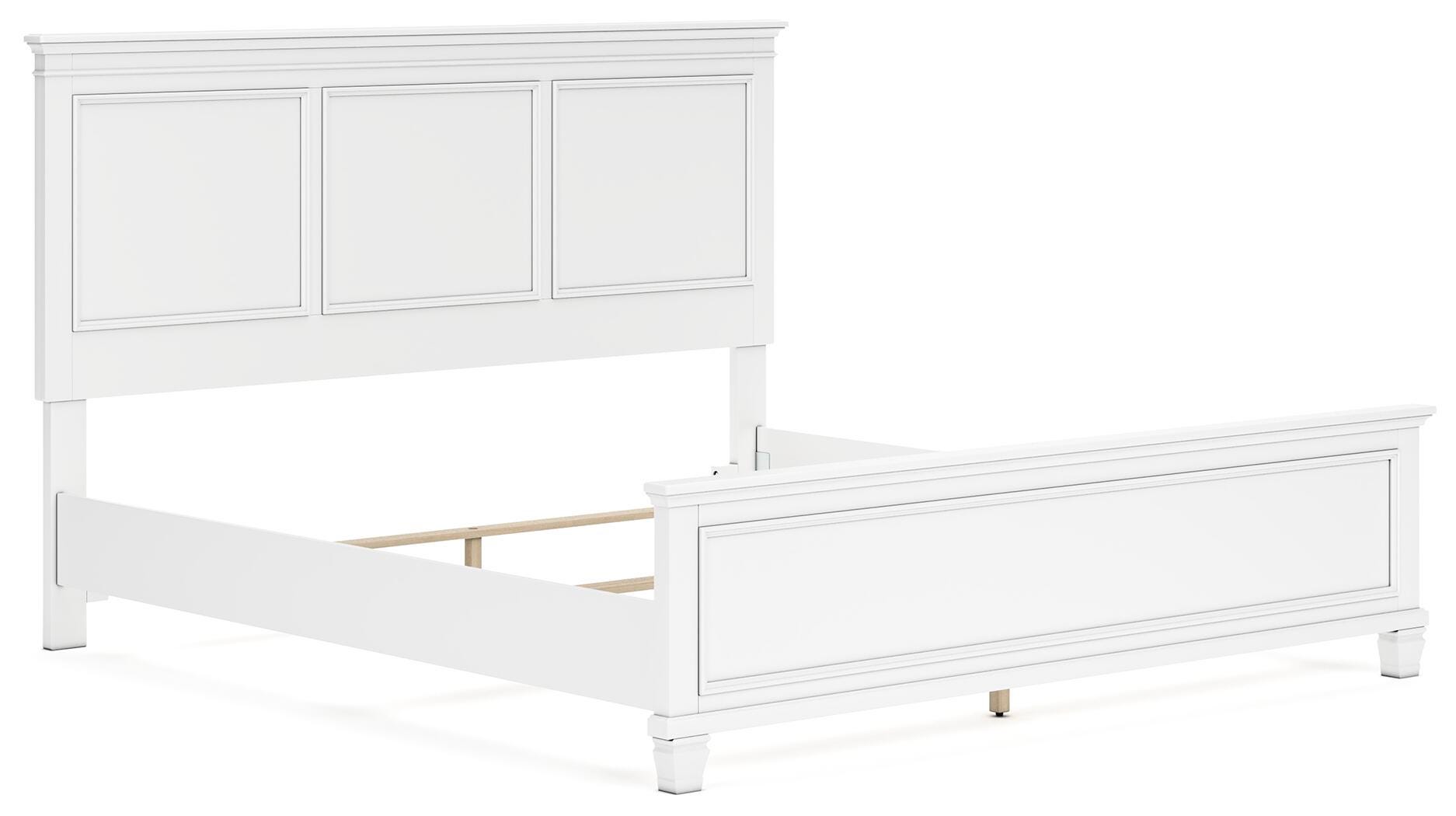 Fortman Panel Bed with Mirrored Dresser and 2 Nightstands