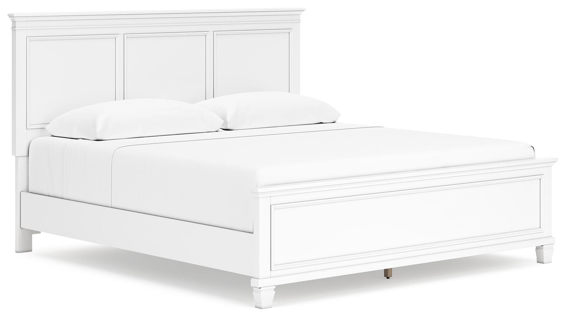Fortman Panel Bed with Mirrored Dresser and Nightstand