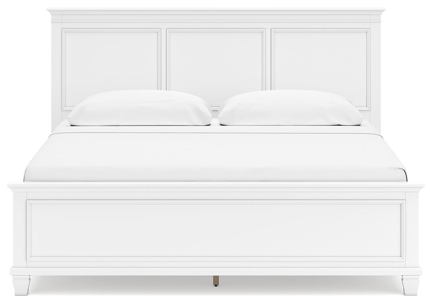 Fortman Panel Bed with Mirrored Dresser and 2 Nightstands