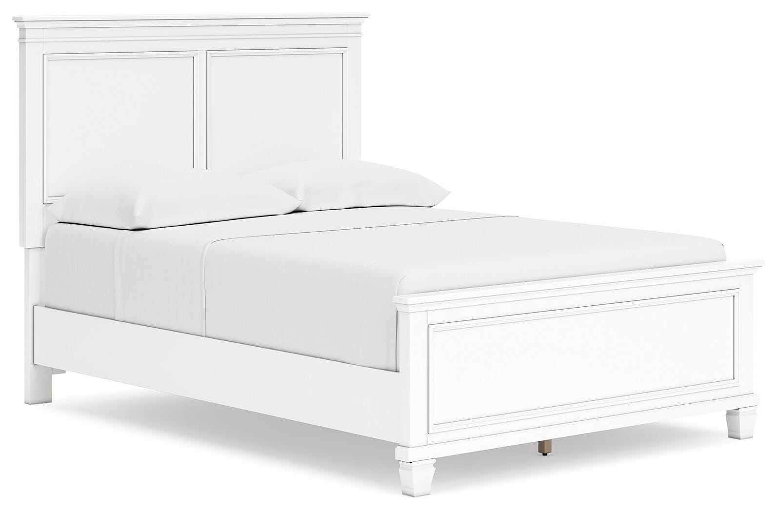 Fortman Panel Bed with Mirrored Dresser and 2 Nightstands
