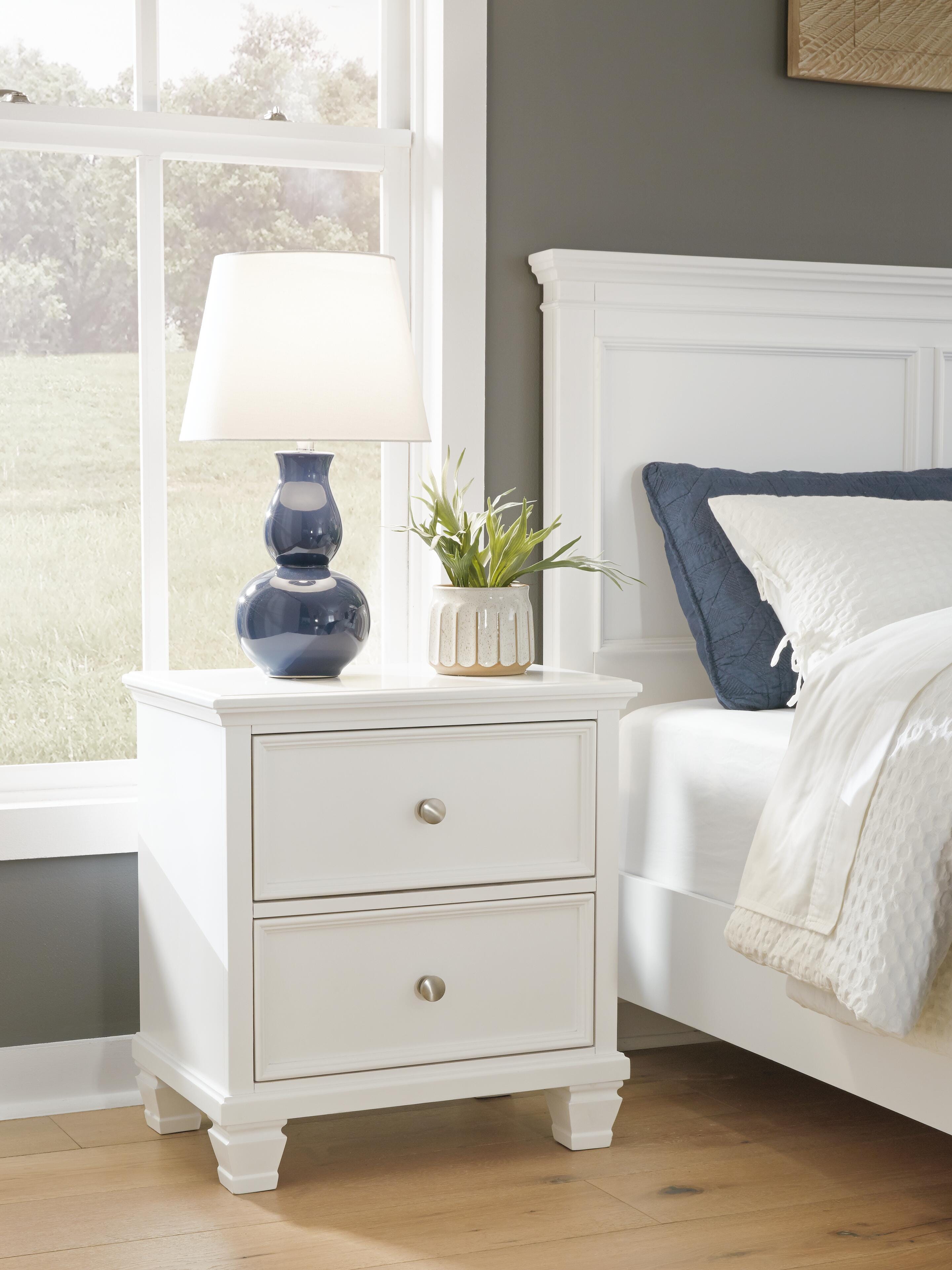Fortman Panel Bed with Mirrored Dresser and Nightstand