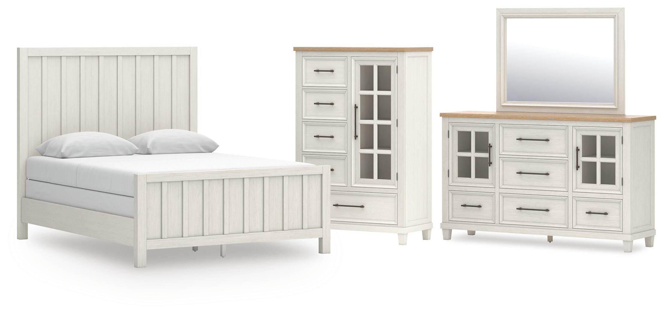 Shaybrock Panel Bed, Dresser, Mirror and Chest