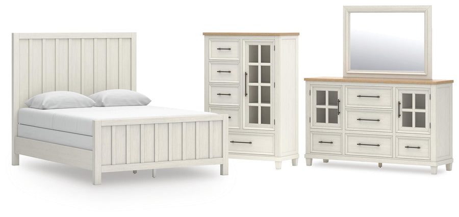 Shaybrock Panel Bed, Dresser, Mirror and Chest
